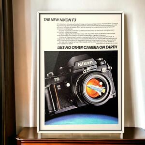 1980年 USA 当時物!! NIKON カメラ 広告 /ポスター F3 ニコン ニコンF3 NIKONF3 レンズ df f d850 f2 z6 カメラ ファインダー グリップ
