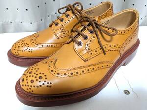 新品同様品 Tricker's トリッカーズ BOURTON 5633 バートン レザーソール レザー シューズ 靴 Acorn Antique UK9