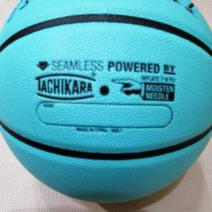 新品 バスケットボール 7号 合成皮革「TACHIKARA タチカラ FLASHBALL フラッシュボール ライトアクア」検 molten MIKASA TIFFANY COLORの画像9