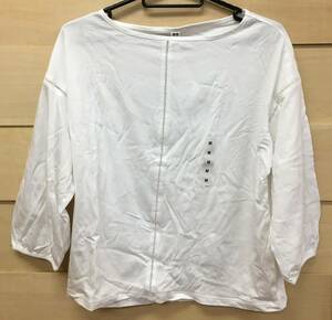 UNIQLO　ユニクロ　七分袖レースTシャツ　ホワイト　サイズM　レディース　01