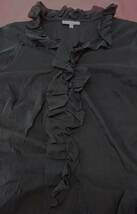 MAX＆Co　Chemises　マックスアンドコー　シュミーズ　七分袖フリル付きブラウス　黒　サイズ40(XS相当)　レディース　01_画像8