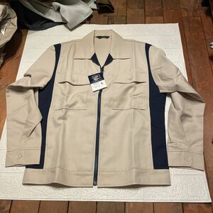 作業服 ブルゾン　サイズL ベージュ　ワークシャツ