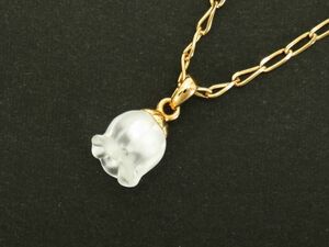 1円 LALIQUE ラリック ミュゲ スズラン 鈴蘭 レディース アクセサリー ネックレス EQ055