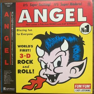 ANGEL、エンジェル、LP、ロカビリー、おやすみMoon Light収録、1987年、見本盤、検ピンクドラゴン、BLUE ANGEL、クリームソーダ浦江アキコ