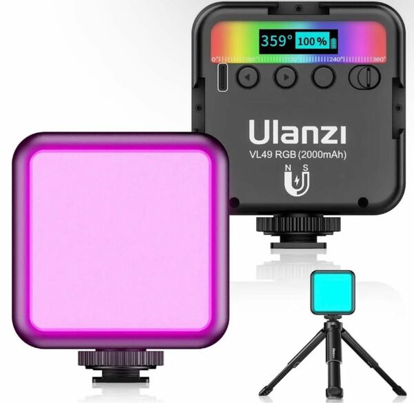 ULANZI VL49 RGB ビデオライト LEDカメラライト 360°