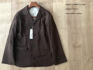 新品 COMME CA ISM MEN コムサイズム《尾州/ウールナイロン》 クラシック ブルゾン 14ブラウン Mサイズ 22BR03 定価15,000円