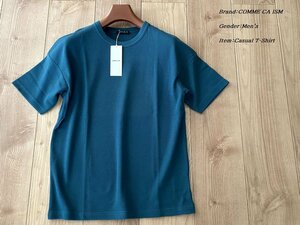 新品 COMME CA ISM MEN コムサイズム ワッフル生地 ビッグTシャツ 30グリーン Mサイズ 60TT22