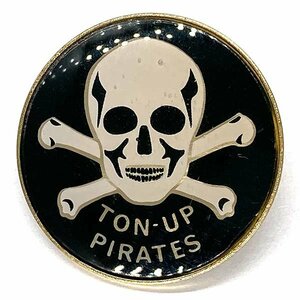 トンナップ パイレーツ ピンバッジ TON-UP PIRATES Pin ジョリー ロジャー 海賊旗 スカル 骸骨 髑髏 ドクロ ピンズ バイカー