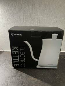  new goods unused Iris o-yama electric kettle drip kettle 600ml antique style white IKE-C600-W*