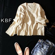 ☆☆ 美品 アーバンリサーチ KBF ケービーエフ ☆☆ ゆったり可愛い オーバーサイズ ミラノリブ ニット セーター ONE 23D09_画像1