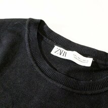 ☆☆ 美品 ザラ ZARA ☆☆ 大人可愛い レーヨンストレッチ 細身 ニット プルオーバー L 春 秋 23D09_画像2