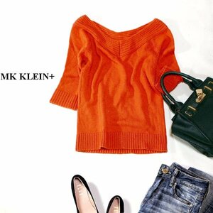 ☆☆ 美品 MK KLEIN+ ☆☆ 綺麗め ウール ニット セーター 38号 M 秋 冬 23B10