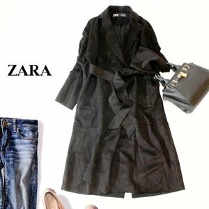 ☆☆ 美品 ザラ ZARA ☆☆ ゆったり可愛い フェイクスウェード ストレッチ コート M 秋 合服 23B10