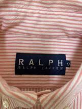 RALPH RALPH LAUREN　ラルフローレン　クレープ生地　長袖　ストライプシャツ　ボタンダウンシャツ　レディース　9号　Mサイズ　正規品_画像7