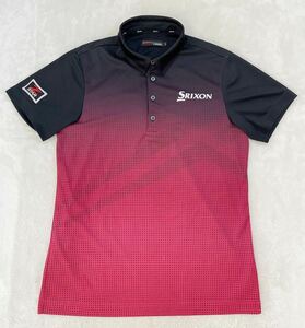 極美品　SRIXON　スリクソン　半袖　ゴルフシャツ　ポロシャツ　メンズ　Mサイズ　DESCENTE　2017 スリクソンツアー　プロ着用モデル