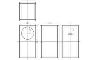 【9M2010N】 9mm厚 MDF ブックシェルフ形状 密封型 エンクロージャー 組立 自作 キット