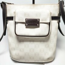 1円 LOEWE ロエベ リピートアナグラム レザー PVC ポーチ付き クロスボディ ショルダーバッグ 斜め掛け ハンド トート レディース B94_画像2