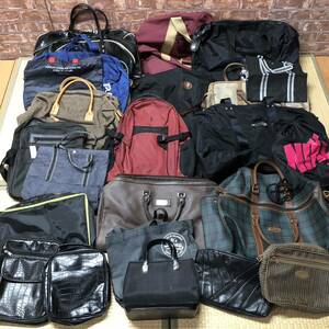 R119 【メンズバッグ２３点まとめて！】ハンドバッグ　ボストンバッグ　リュック NIKE PUMA サントリー　BOSSBAG　HISELER