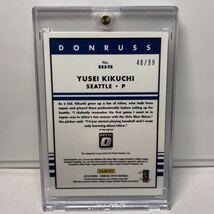 菊池雄星　Yusei Kikuchi RC ルーキー Auto Holo Silver Prizm /99 2019 Panini MLB Donruss Optic 【検索ワード　BBM EPOCH_画像2