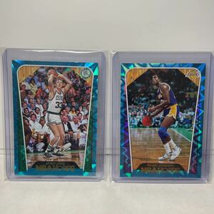 Larry Bird & Magic Johnson Teal Explosion 2018-19 Panini NBA Hoops