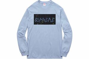 Mサイズ　Supreme Blade Grid L/S Tee Light Blue ロンT