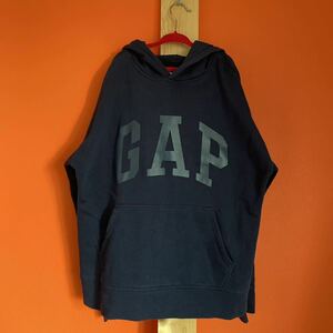 GAP ギャップ キッズ 子供 男の子 ボーイズ パーカー XL 150 紺 裏起毛