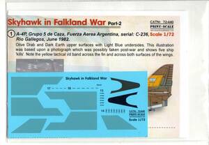1/72 Print Scaleプリントスケールデカール　72-440　Skyhawk in Falkland War Part 2