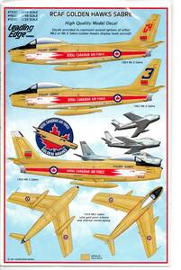 1/48Leading Edge models リーディングエッジデカール LE48-001 RCAF Golden Hawks Sabre 