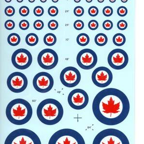 1/72 LE 72-006 Early 1950s-1960s Canadian aircraft roundels. カナダ空軍 ラウンデル の画像1