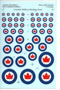 1/72　LE 72-006 Early 1950s-1960s Canadian aircraft roundels. カナダ空軍　ラウンデル 