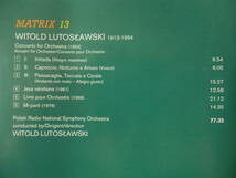 CD/ルトスワフスキ - 管弦楽のための協奏曲/Lutoslawski - Concerto Per Orchestra- Jeux Venitiens- Livre Pour Orchestre- Mi-parti_画像4