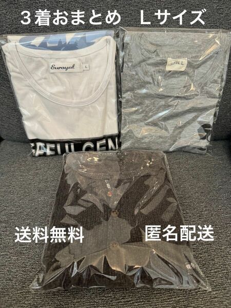 3着おまとめ　Ｔシャツ　メンズＬサイズ