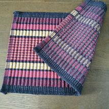 インド製 手織りマット ラグ レッド＆イエロー HANDLOOM MAT 新品_画像5