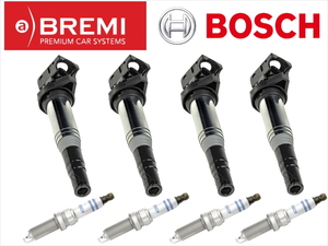 BREMI 新品 BMW MINI イグニッションコイル スパークプラグ 4本セット R56 R55 F30 F80 207 208 C4 C5