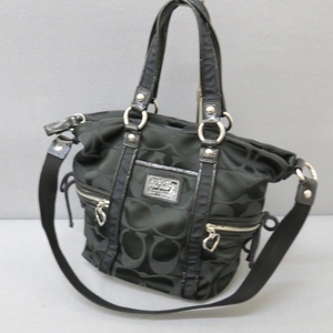 J231★COACH/コーチ ポピー シグネチャ 2WAYバッグ G1273-F20101★A