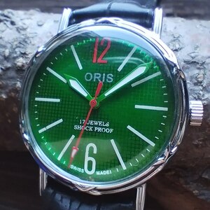 ●希少！●オリス■ORIS 手巻き機械式1980年代ヴィンテージメンズ腕時計アンティーク即納　男性人気ブランド1022e