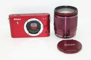  Nikon mirrorless single-lens Nikon 1 J1 lens set red #0093-563