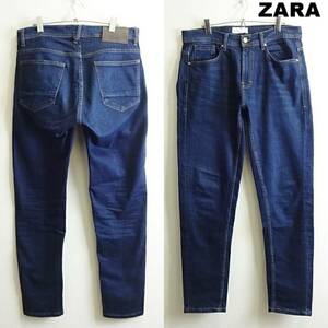 即決★ 送料無★ 良品★　ZARA MAN　スリムフィットデニム　W88cm　ストレッチ　濃藍　32　モロッコ製　ザラ　G488