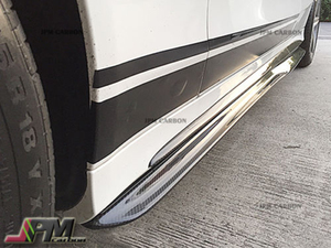 PSM Style Benz W205 C63 C63S AMG carbon side step spoiler skirt JPM