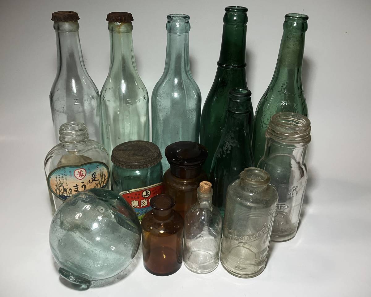 昭和初期 KAOL カオール ガラス瓶 古道具 レトロ 戦前-