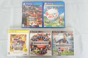 PS4用 ONE PIECE 海賊無双4 NewみんなのGOLF PS3用 ウルトラストリートファイター4 等 ゲームソフト 5点セット 5310146041