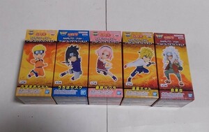 バンプレスト NARUTO-ナルト- ワールドコレクタブルフィギュア 全5種セット / うずまきナルト うちはサスケ 春野サクラ 波風ミナト 自来也