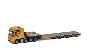 WSI 1/50 Mercedes Benz Actros MP4 SLT Gigaspace Lowloader KTF Harlingen construction heavy equipment Mercedes Benz trailer 