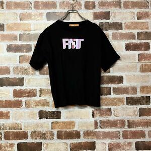 【Fi.n.t】フォントロゴプリントコットン半袖TシャツB