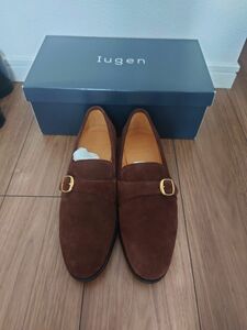 iugen ig205 シングルモンクローファー　ラバーソール　スエード　ブラウン　UK6