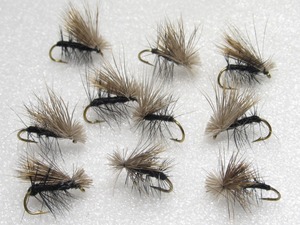  elk katis чёрный корпус #12 10шт.@ dry fly 