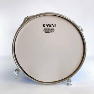 【現状品】 KAWAI カワイ PD-12 マーチング スネアドラム 10インチ 【内径25cm 外径30cm×幅19cm】 ブルー×シルバー 中古 打楽器