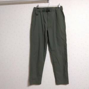 675 良品 UNIQLO ユニクロ パンツ スラックス グリーン系 W76~84cm 股下73cm Mサイズ ナイロン ポリウレタン ベルト付 USED 古着 メンズ