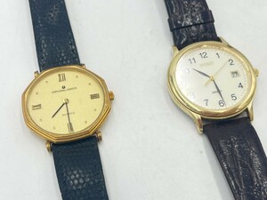 曽我部9月No.141 腕時計 SEIKO Universal geneve 2点まとめて 動作未確認 レザーベルト ブラック系 ブラウン系 ブランド