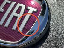 【送料無料】FIAT フィアット エンブレムバッジ イタリア 旧車レトロカー当時物 街道レーサー　外車　レア　赤_画像4